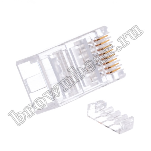 Разъём RJ-45 8P8C, 6 категории, со вставкой, универсальный TP6-8P8C-S2 фото 2