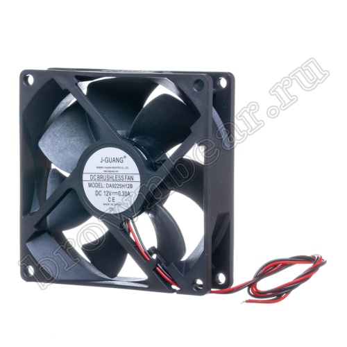 Вентилятор для корпуса 92х92х25, DC 12В, 0.30А, подшипник качения DA9225H12B фото 6