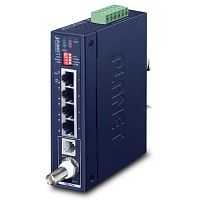 IVC-234GT Промышленный VDSL конвертер Planet, 1 порт RJ-11/BNC, 4 порта 10/100/1000 Мбс RJ-45