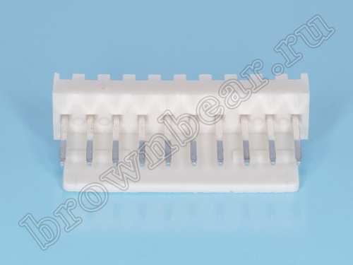 Разъем питания 10 контактов, вилка на плату, прямой угол, шаг 2.54 мм WF-10R фото 5