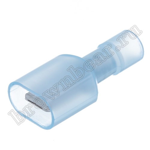 Клемма плоская обжимная 6.3 мм, вилка на провод 1.5 - 2.5 мм², полностью изолированная, кратно 100шт., РПИ-П TAI-2IF