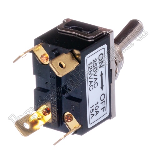 Тумблер двухполюсный, 4 контакта (on-off), на панель, с гайкой, DPDT, B067DP PST-115B фото 5