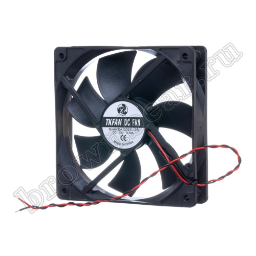 Вентилятор для корпуса 120х120х25, DC 12В, 0.20А, подшипник качения DA12025L12B фото 6