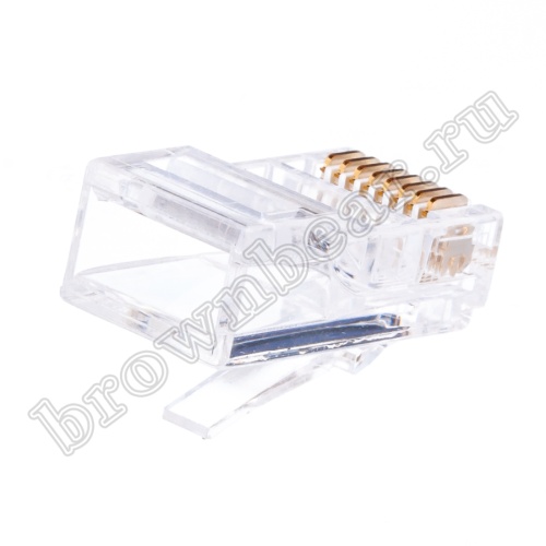 Разъём RJ-45 8P8C, для плоского кабеля, 3 зубца, тип Х TP-8P8C-S3 фото 6