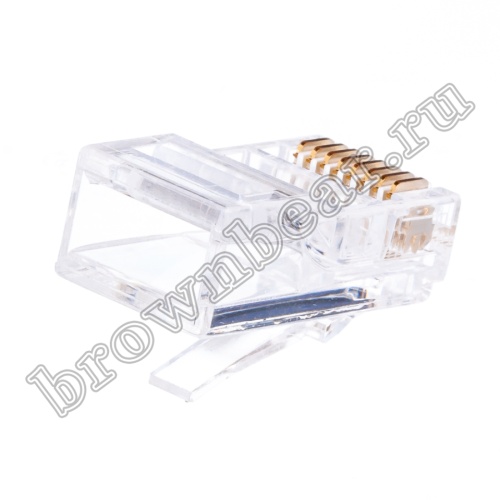 Разъём RJ-45 8P8C, для плоского кабеля, 3 зубца, тип Х TP-8P8C-S3 фото 6