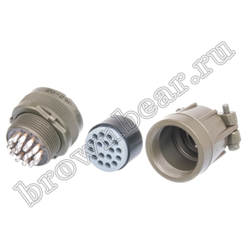 Разъём Amphenol серии MS, 17 контактов, вилка на кабель, тип 20, резьбовой MS3106E-20-29P фото 7