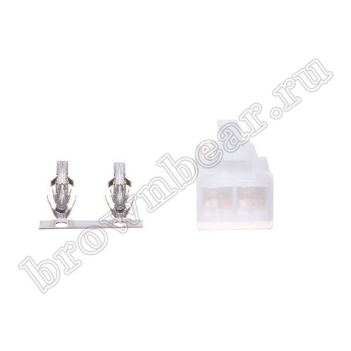 Разъем питания Mini-Fit 2 контакта, гнездо на кабель, шаг 4,2мм, ключ тип 2 MF-2FK фото 5