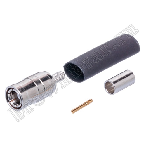 Разъем SMB гнездо на кабель RG-174,188,316, обжимной, Amphenol, SMB6121A1-NT30G-316U-50 SMB-C174J фото 2