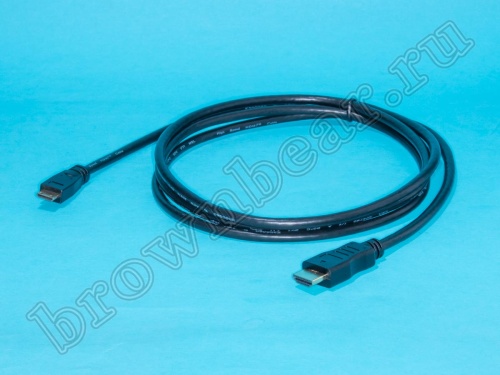 Кабель (шнур) HDMI 19  вилка - mini HDMI 19  вилка, 2.0 м фото 2