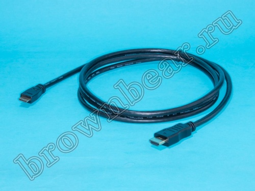 Кабель (шнур) HDMI 19  вилка - mini HDMI 19  вилка, 2.0 м фото 2