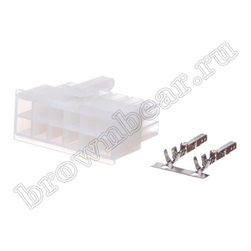 Разъем питания Mini-Fit 12 контактов, гнездо на кабель, шаг 4,2мм MF-12F фото 3