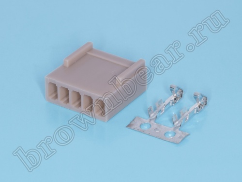 Разъем питания 5 контактов, гнездо на кабель, шаг 2.54 мм HU-5 фото 3