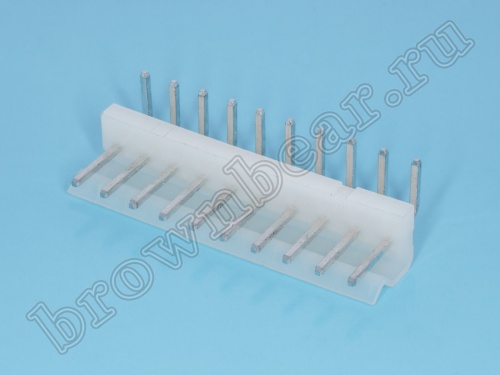 Разъем питания 10 контактов, вилка на плату прямой угол, шаг 5.08 мм MPW-10R