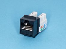 Модуль RJ-45 8P8C кат.5e, Keystone, универсальный, компакт, черный, PCnet 