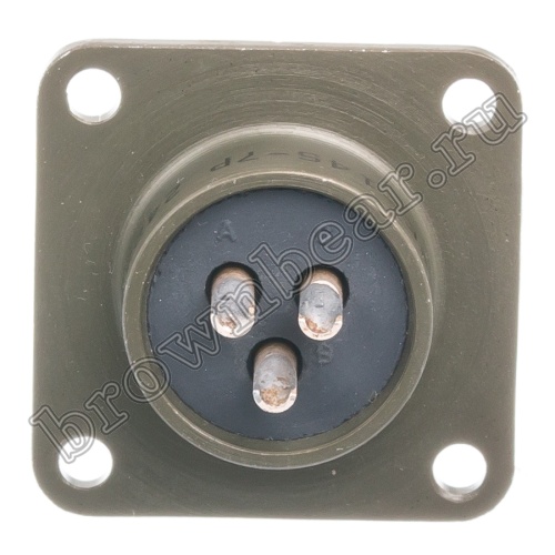Разъём Amphenol серии MS, 3 контакта, вилка на блок, тип 14S, резьбовой MS3102E-14S-7P фото 4
