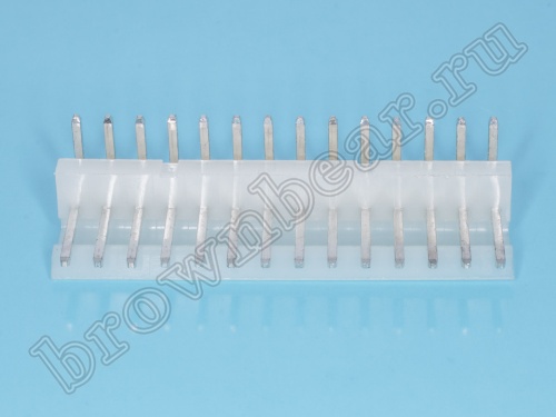 Разъем питания 14 контактов, вилка на плату, прямой угол, шаг 3.96 мм PWL-14R фото 4