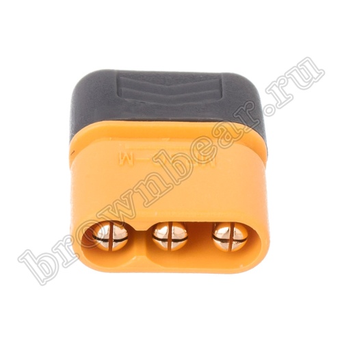 Разъем питания MR30 для АКБ, 3 контакта, штекер на кабель с кожухом MR30-M.G.Y фото 6