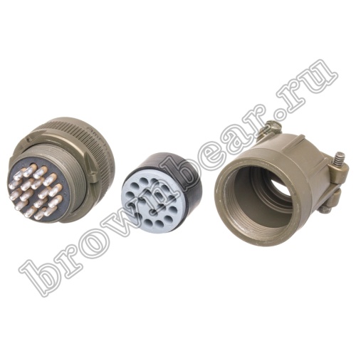 Разъём Amphenol серии MS, 17 контактов, розетка на кабель, тип 20, резьбовой MS3106E-20-29S фото 7