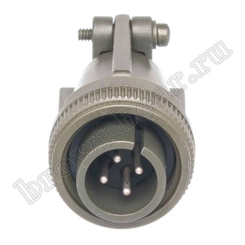 Разъём Amphenol серии MS, 4 контакта, вилка на кабель, тип 14S, резьбовой MS3106E-14S-2P фото 2