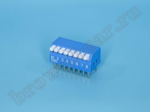 Переключатель Dip-Switch 8 контактных групп, пиано