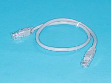 Патч-корд UTP RJ-45, категория 5e, литой, 0.5 метра, серый 