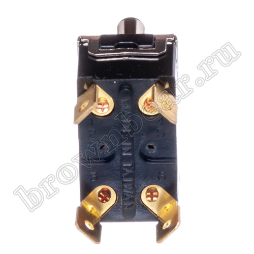 Тумблер двухполюсный, 4 контакта (on-off), на панель, с гайкой, DPDT, B067DP PST-115B фото 6