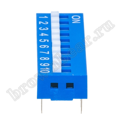 Переключатель Dip-Switch 10 контактных групп SWD1-10 фото 2