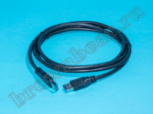 Кабель (шнур) USB 3.0, тип А - А, вилка - вилка, 1.8 метра фото 2