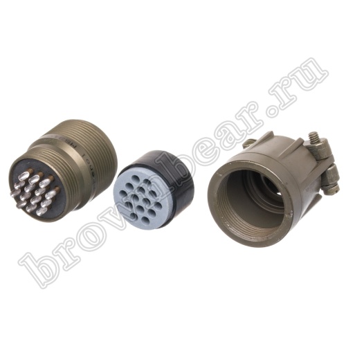 Разъём Amphenol серии MS 14 контактов, розетка на кабель, тип 20, наружная резьба MS3101E-20-27S фото 6