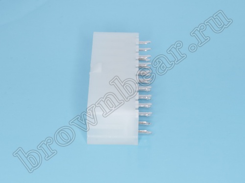 Разъем питания Mini-Fit 20 контактов, вилка на плату, шаг 4,2мм MF-20MA фото 6