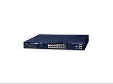 GS-4210-16P2S Управляемый L2/L4 коммутатор Planet, 16 портов 10/100/1000Мбит/с 802.3at PoE 220Ватт, 2 порта SFP 100/1000 Мбит/с