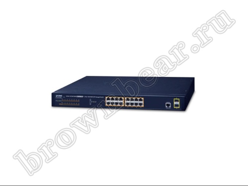 GS-4210-16P2S Управляемый L2/L4 коммутатор Planet, 16 портов 10/100/1000Мбит/с 802.3at PoE 220Ватт, 2 порта SFP 100/1000 Мбит/с фото 2