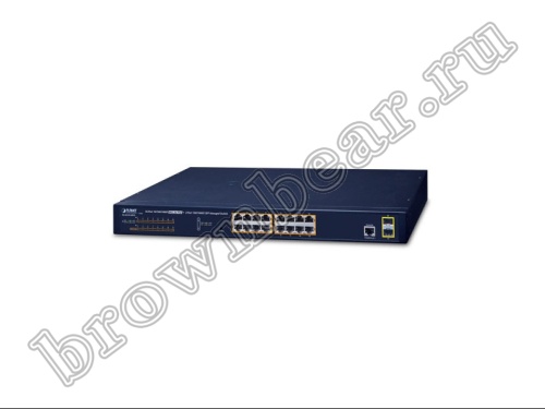 GS-4210-16P2S Управляемый L2/L4 коммутатор Planet, 16 портов 10/100/1000Мбит/с 802.3at PoE 220Ватт, 2 порта SFP 100/1000 Мбит/с