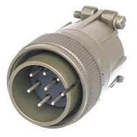 Разъём Amphenol серии MS, 8 контактов, вилка на кабель, тип 22, резьбовой MS3106E-22-18P
