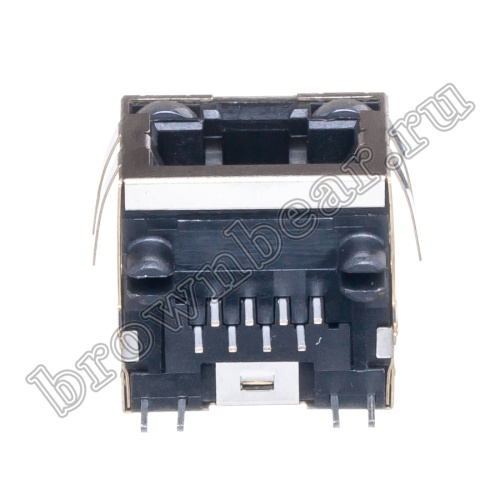 Разъём RJ-45 гнездо на плату, 8P8C,  2 светодиода (красный-зеленый), экранированный, тип 18 TJ18-L8P8C-5 фото 7