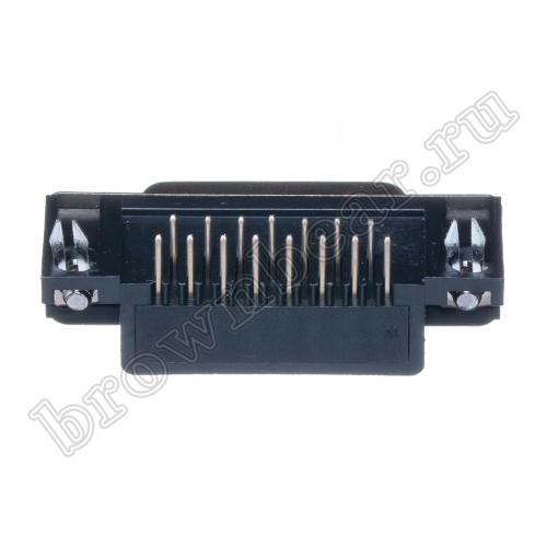 Разъем D-SUB 15 контактов, гнездо на плату, прямой угол  7.2мм DRB-15FA фото 5