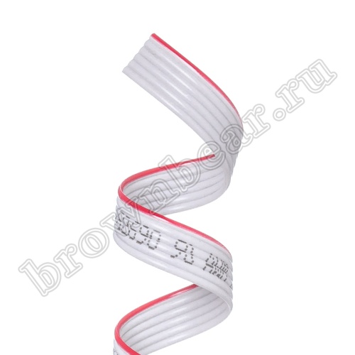 Кабель плоский, шлейф 6 проводников, шаг 1.27 мм