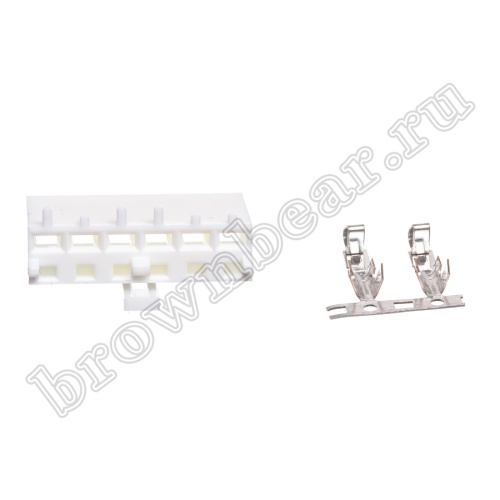 Разъем питания AT 6 контактов, гнездо для материнской платы, шаг 3.96 мм HPB-6F фото 4