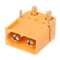 Разъем питания XT60 для АКБ, 2 контакта, штекер на плату угловой XT60PW30-M.G.Y