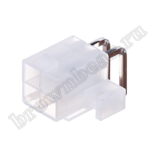 Разъем питания Mini-Fit 4 контакта, вилка на плату, прямой угол, под винты, шаг 4,2мм MF-4MRB фото 4