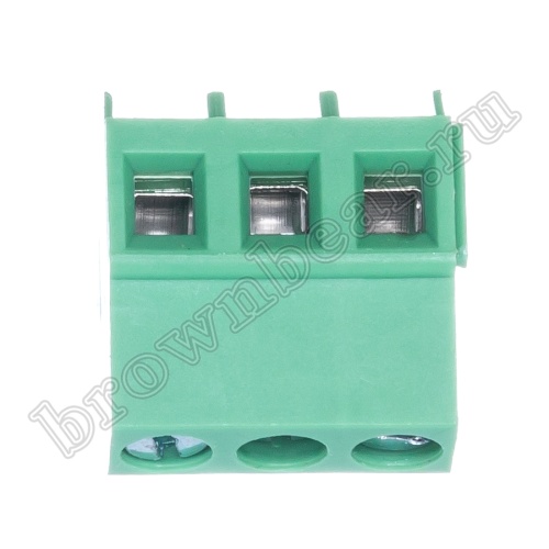 Клеммник винтовой на плату, 3 контакта, 5.0 мм, угловой, 60 градусов TB-03BL фото 4