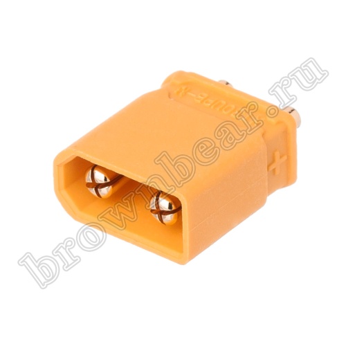 Разъем питания XT30 для АКБ, 2 контакта, штекер на плату XT30UPB30-M.G.Y