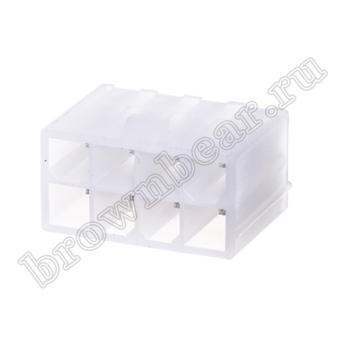 Разъем питания Mini-Fit 8 контактов, вилка на плату, шаг 4,2мм MF-8MA фото 2