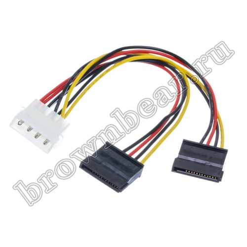 Переходник питания для HDD/SSD, Molex - 2 SATA GCSATA-2