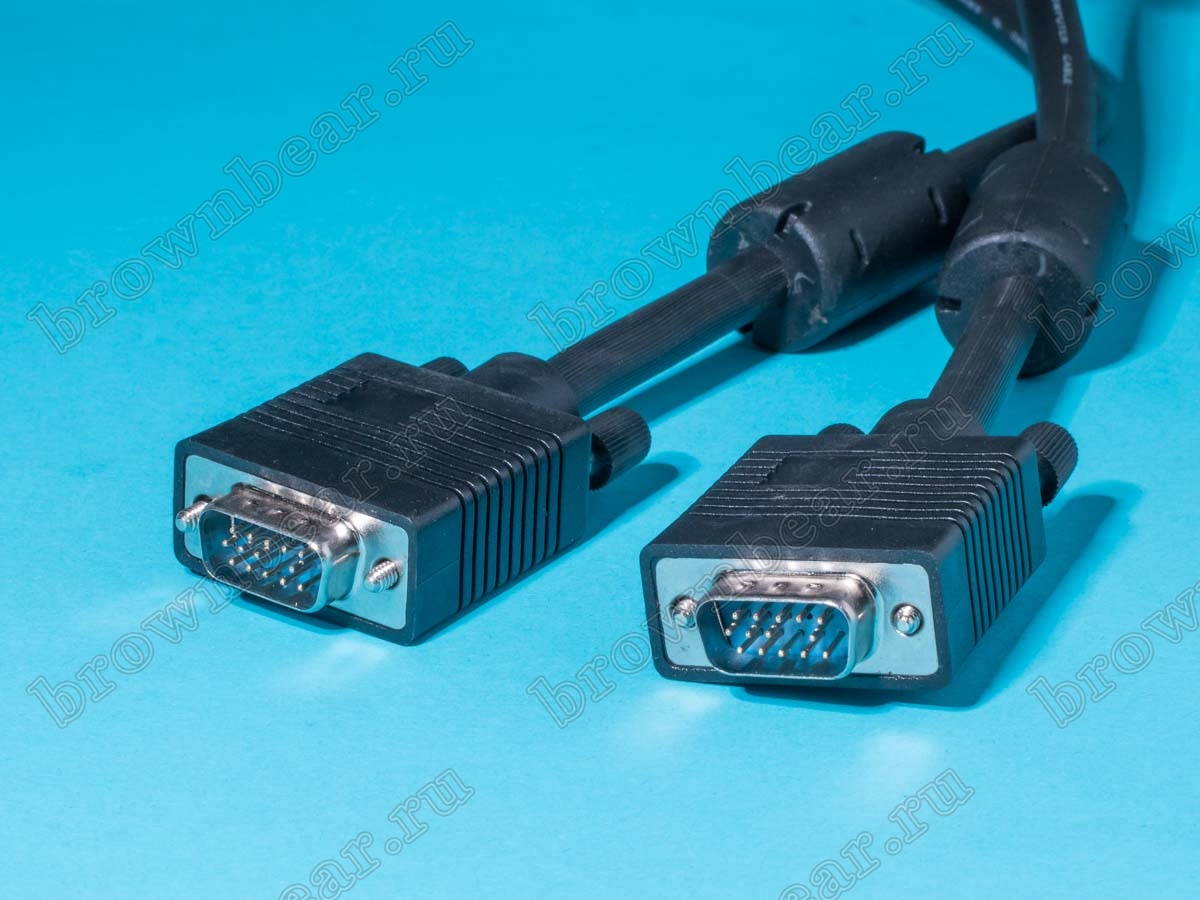 Кабель (шнур) для монитора VGA HD D-SUB 15 вилка - HD D-SUB 15 вилка c ...