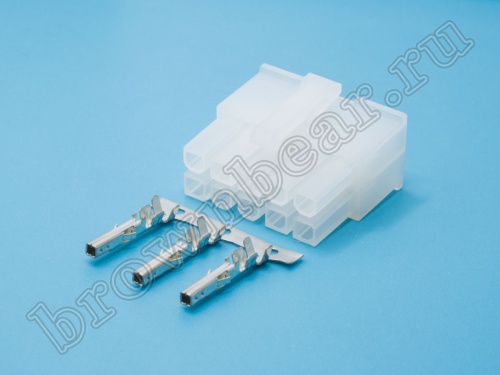 Разъем питания Mini-Fit 10 контактов, гнездо на кабель, шаг 4,2мм MF-10F/2