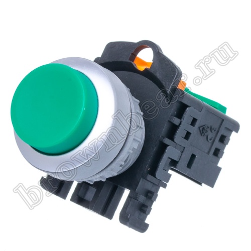 Кнопка управления выступающая, без фиксации, d 30 мм, НР, зеленая TN2BLG-1A