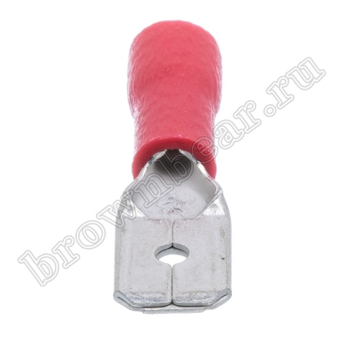 Клемма плоская обжимная 6.3 мм, вилка на провод 0.25 - 1.5 мм², изолированная, кратно 100шт., РПИ-П TAI-1.25M фото 4