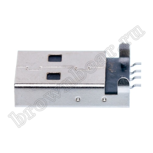 Разъем USB, тип А, вилка на плату поверхностный монтаж, тип 2 USBAP-1P/2 фото 6