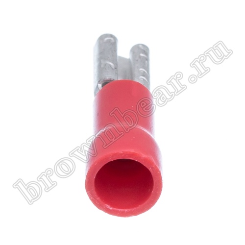 Клемма плоская обжимная 3 мм, гнездо на провод 0.25 - 1.5 мм², изолированная, кратно 100шт., РПИ-М TAI3-1.25F фото 3